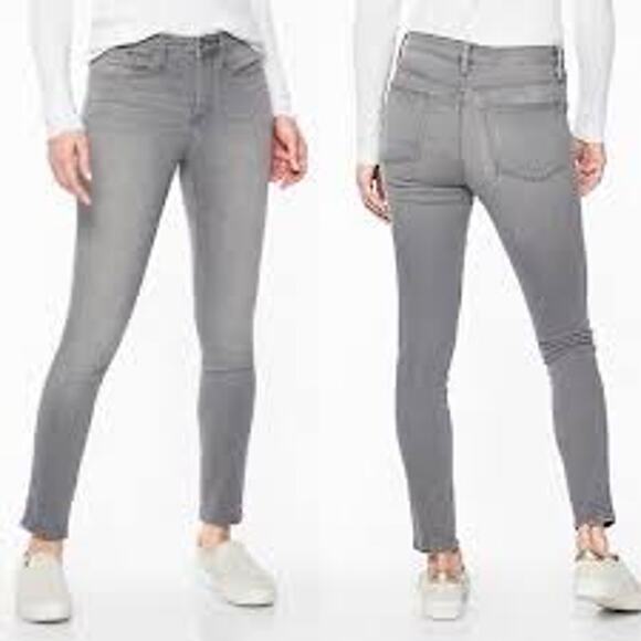Athleta Denim - Athleta Sculptek Skinny Jeans Stretch Light Gray Mid Rise Women 4